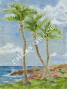 Painting of Lanai Palm Trees