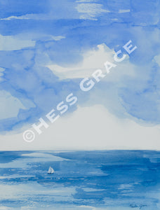 Painting of Ocean and Sky